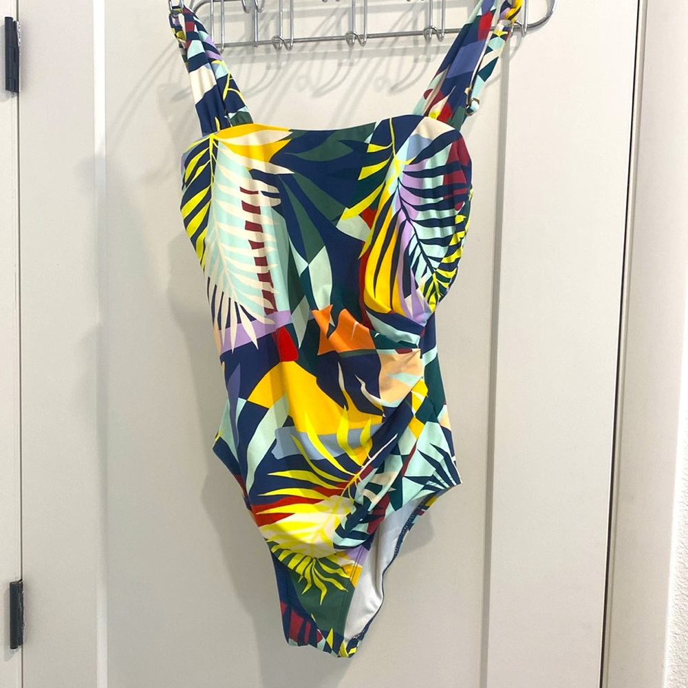 Jantzen Glamour One-Piece with Adjustable Straps Tropical Utopia |Size 8